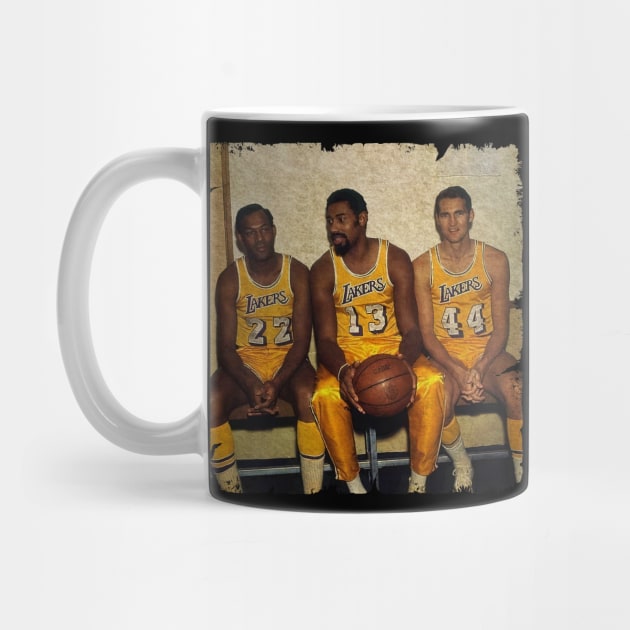 The LAKERS Big 3 (Elgin Baylor, Wilt Chamberlain and Jerry West) by Wendyshopart